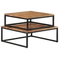 thumbnail image 2 of Mesas de Centro Anidadas vidaXL de Madera Maciza de Acacia 2 pcs, 2 of 9