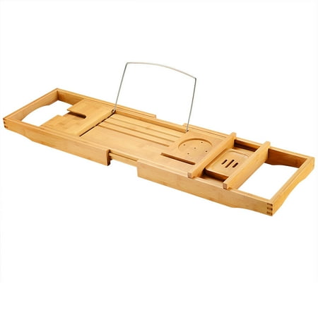 Sortwise Bamboo Bathtub Caddy Tray With Extending Sides And Reading Rack Walmart Canada