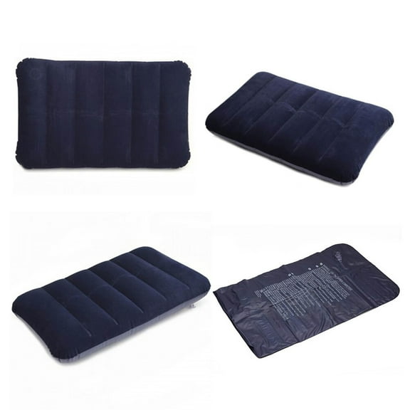 unbranded  Inflatable Pillow Camping Backpacking Travel Pillows Outdoor Blue