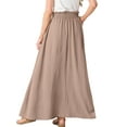 thumbnail image 5 of Cueply Skirts for Women Summer Long Maxi Skirt Elastic High Waist Tie Fashion Beach Dress with Pockets, 5 of 6