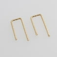 thumbnail image 3 of 15 mm Upside Down Arc Earrings Open Huggie Hoop Threader Staple Simple Drop Hook Piercing Earrings 18 GA 14K Yellow Gold Filled Sparkle Wire, 3 of 8