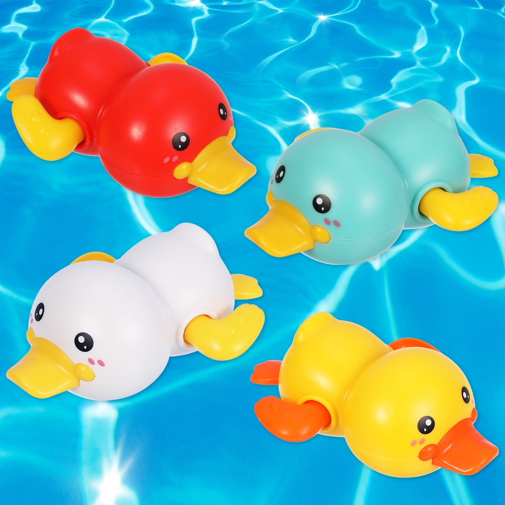 HEQUSIGNS 4Pcs Baby Bath Duck Toys, Waterproof Bath Toys Floating