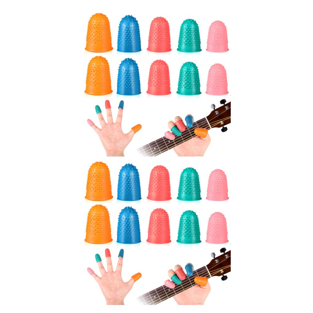 10 Doigtiers Antidérapants En Caoutchouc - Protection Bout Des Doigts | Pour Couture, Artisanat, Travail De Précision | Multicolores