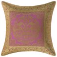 thumbnail image 2 of Stylo Culture Ethnic Living Room Brocade Blush Pink And Gold Throw Pillow Covers 16x16 Jacquard Weave Sofa Couch Throw Pillow Covers Elephant Floral 40x40 cm Decorative Cushion Covers (Set Of 5), 2 of 4