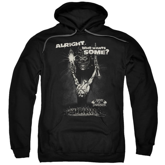 Army Of Darkness Want Some Adult Pullover Hoodie Sweatshirt Black