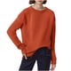 thumbnail image 1 of Suéter de cuello redondo para mujer, suéter informal de cuello redondo, suéter europeo de color sólido, suéter de manga larga para mujer., 1 of 5