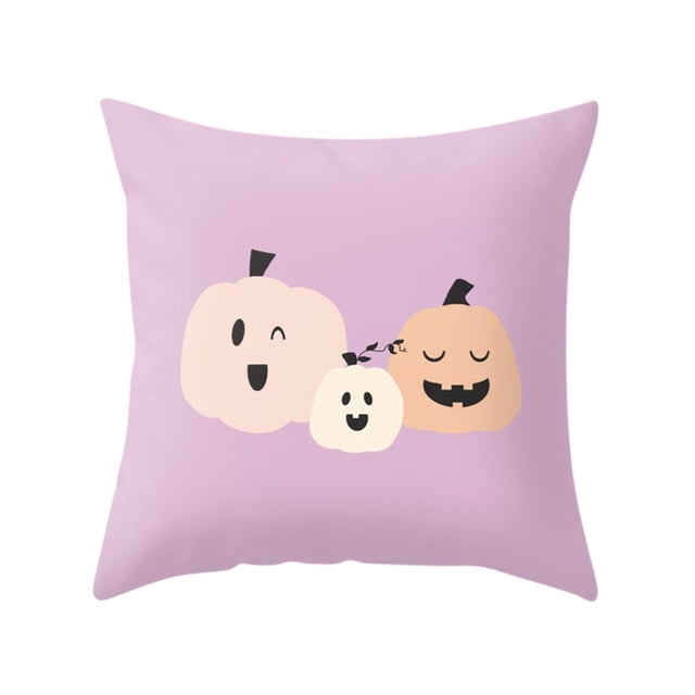 Xihbxyly Funda de Almohada de Halloween, Estilo Acuarela, Terciopelo Color Melocotón, Cierre de Cremallera Oculto, Decoración para Sofá, Cojín Acogedor para Sala de Estar, Lavable a Mano, Tamaño 45 X