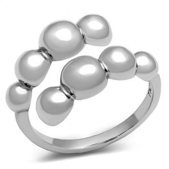 Women High Polished Stainless Steel Ring with No Stone in No Stone - Size 7
