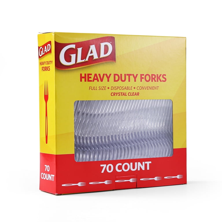 Glad Standard Size Clear Plastic Forks, 70ct photo 4