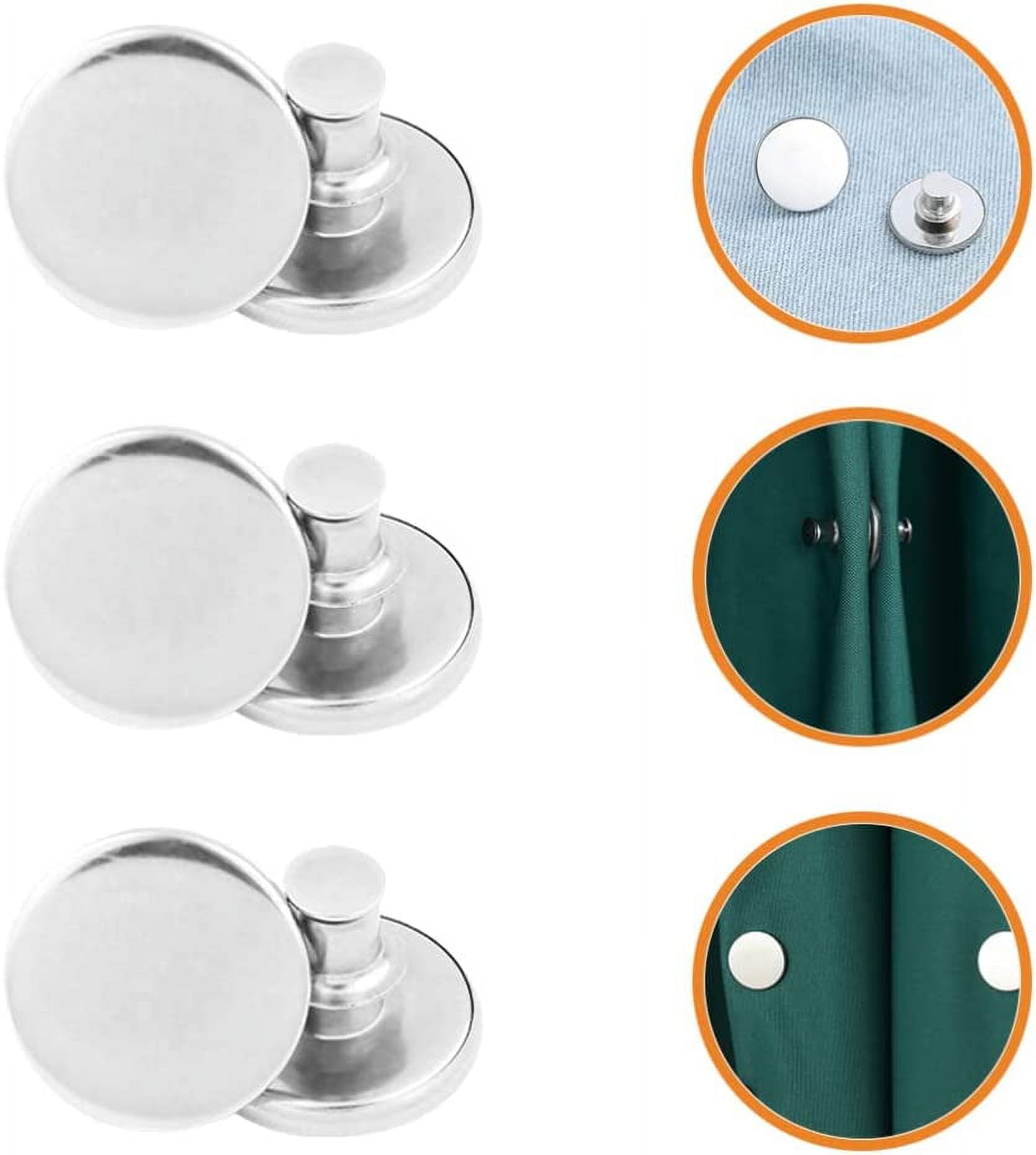Jcabin Curtain Magnets Closure 6 Pairs, Curtain Weights Magnets Button to  Keep Curtain Closed Prevents Light Leakage and Curtains from Being Blown