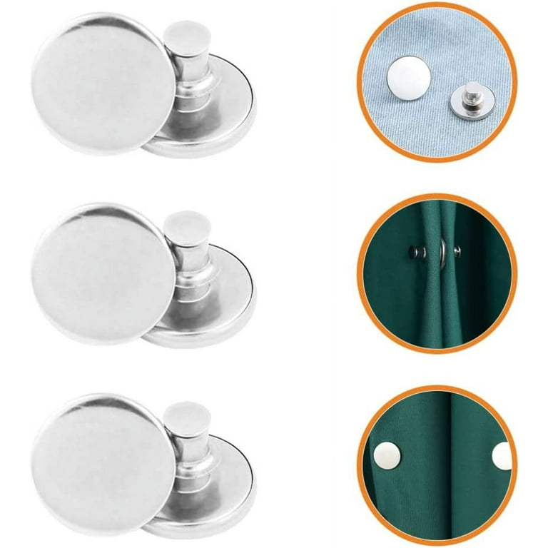 1/3/6 pair Curtain Magnets Closure, Curtain Weights Magnets With Back Tack  To Prevent Lights From Leaking, Curtain Magnetic Holdback Button For Home  Bedroom Office Curtain Draperies