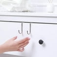 thumbnail image 4 of S-Shaped Stainless Steel Hooks, No-Drill Wardrobe Door Hangers for Kitchen Utensils, Towels, 2.5CM Thick Cabinets, Dormitory, Multi-Purpose Home Storage, 4 of 9