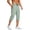 Green, variant on Tbopshirt Mens Capri Pants Solid Color Elastic Waist Drawstring Zippered Pocket Casual Sports Capris Pants,S-3XL