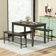 thumbnail image 6 of Gymax 48'' Wooden Dining Table for 4 People w/ Rubber Wood Legs Rectangular Table Gray, 6 of 10