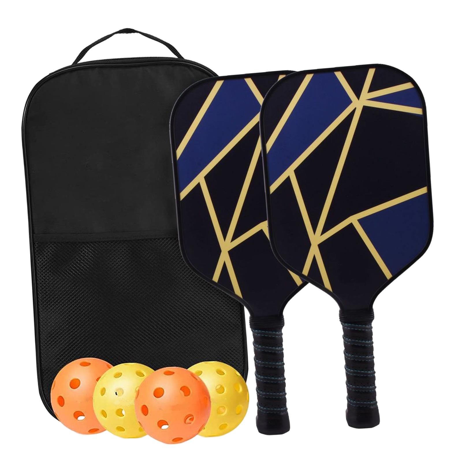 harayaa 2x Glass Fiber Pickleball Paddles Set with Carrying Bag Pickleball Rackets for