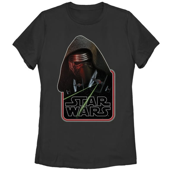 Women's Star Wars The Force Awakens Kylo Ren TIE Fighter Graphic Tee Black Small