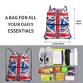 thumbnail image 3 of Retro Union-Jack Flag Drawstring Backpack Bag Water Resistant Yoga Shopping Cinch Bag Sackpack For Men Women, 3 of 7