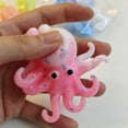 thumbnail image 2 of STPToys Octopus Shaped Stress Relief Gadget, Glitter Soft Slow Rebound Sensory Hand Squeezable Octopus Figurines, Classroom Rewards and Daily Reward Supplies - Pink, 2 of 6