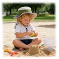 thumbnail image 5 of IVEYRTF Kids Sun Hat with Neck Flap Color Block Breathable Mesh UV Protection Adjustable for Boys Girls 2-8 Years Outdoor Bucket Hat, 5 of 8