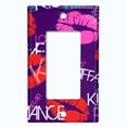 thumbnail image 5 of Metal Light Switch Plate Cover Lipstick Kisses Love Romance Dark Purple LOV009, 5 of 13