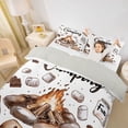 thumbnail image 3 of Catabedysis Watercolor Camping Bedding For Girls,S'Mores Campfire Print Duvet Cover Full,Multicolor,Light Gray Reversible,3-Piece,1 Duvet Cover and 2 Pillowcases, 3 of 6