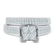 thumbnail image 4 of 14K White Gold Princess Cut Bridal Set Engagement Ring And Band 1.50ctw (i1/i2, i/j), 4 of 4