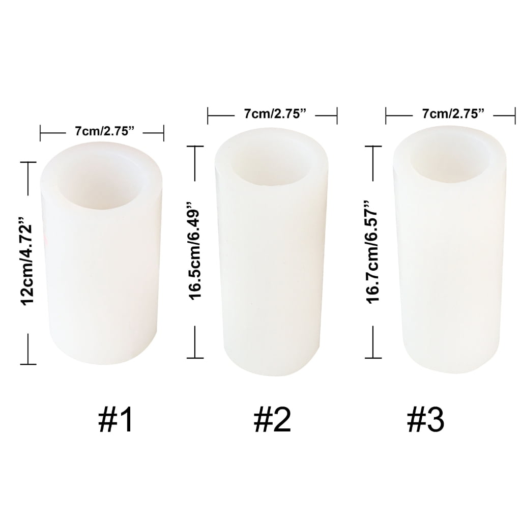 3D Pillar Candle Mold, Non Stick Easy to Demold for DIY Candle Plaster Resin Craft Home Decor, Epoxy Resin Casting