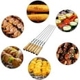 thumbnail image 2 of Pinchos Para Barbacoa De 21,7 Pulgadas, 6 Uds., Mango De Madera, Acero Inoxidable, Aguja Para Parrilla Al Aire Libre, Pinchos Para Parrilla Antioxidantes Para Camarones, Pollo, Fruta Vogacara OD013564-00, 2 of 6