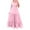 Pink, variant on Women's Summer Dresses Puff Short Sleeve Square Neck Ruched Tiered Maxi Dress Casual Long Dresses