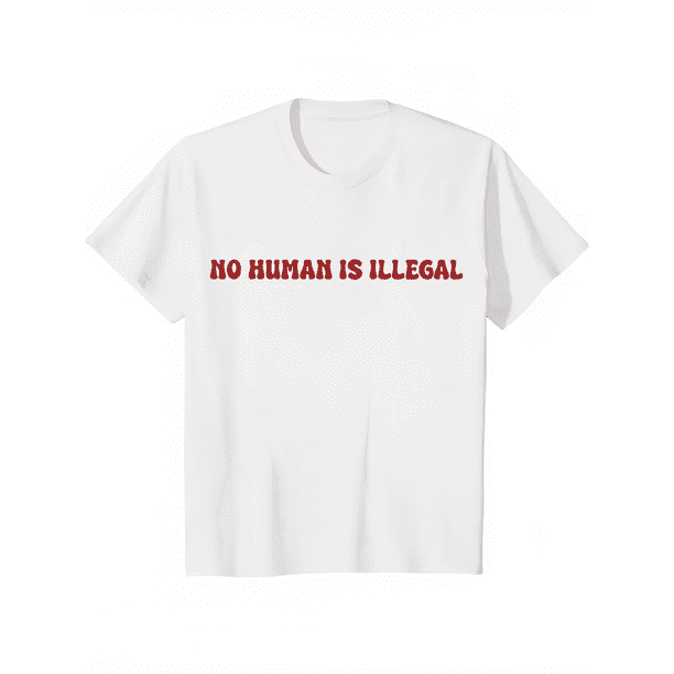 Camiseta activista por la reforma migratoria: mensaje de justicia social con lemas en capas