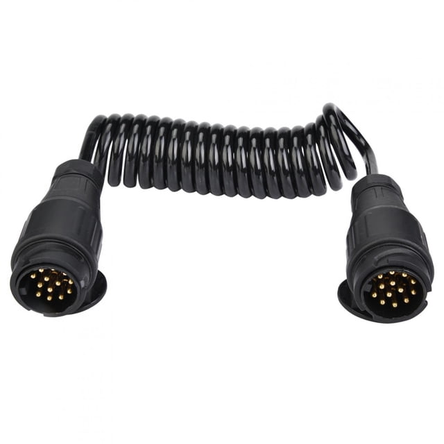 Soporte de conector de remolque - Adaptador de conector de cable de resorte de cableado de enchufe de remolque de 13 pines para caravana de remolque