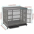 thumbnail image 2 of SMONTER Heavy Duty Dog Crate I Shape Strong Metal Kennel for Large Dogs, 2 of 7
