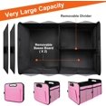 thumbnail image 3 of SUMMIT-Trunk Organizer, Collapsible Trunk Organizers and Storage, Car Accessories for Women and Men, Multi-Compartment Trunk Storage Organizer for SUV, Car, Mini-Van, Pink, 3 of 16
