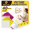 thumbnail image 1 of Tiras para colgar cuadros EMITEVER Heavy Duty, 20 pares (40), 1 of 8