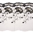 thumbnail image 3 of 1 yarda de borde de encaje con borde de malla, cinta artesanal, de encaje, material de bricolaje para decoración de bodas, adornos de ropa, anch Negro Zulema Encaje de malla bordada, 3 of 8