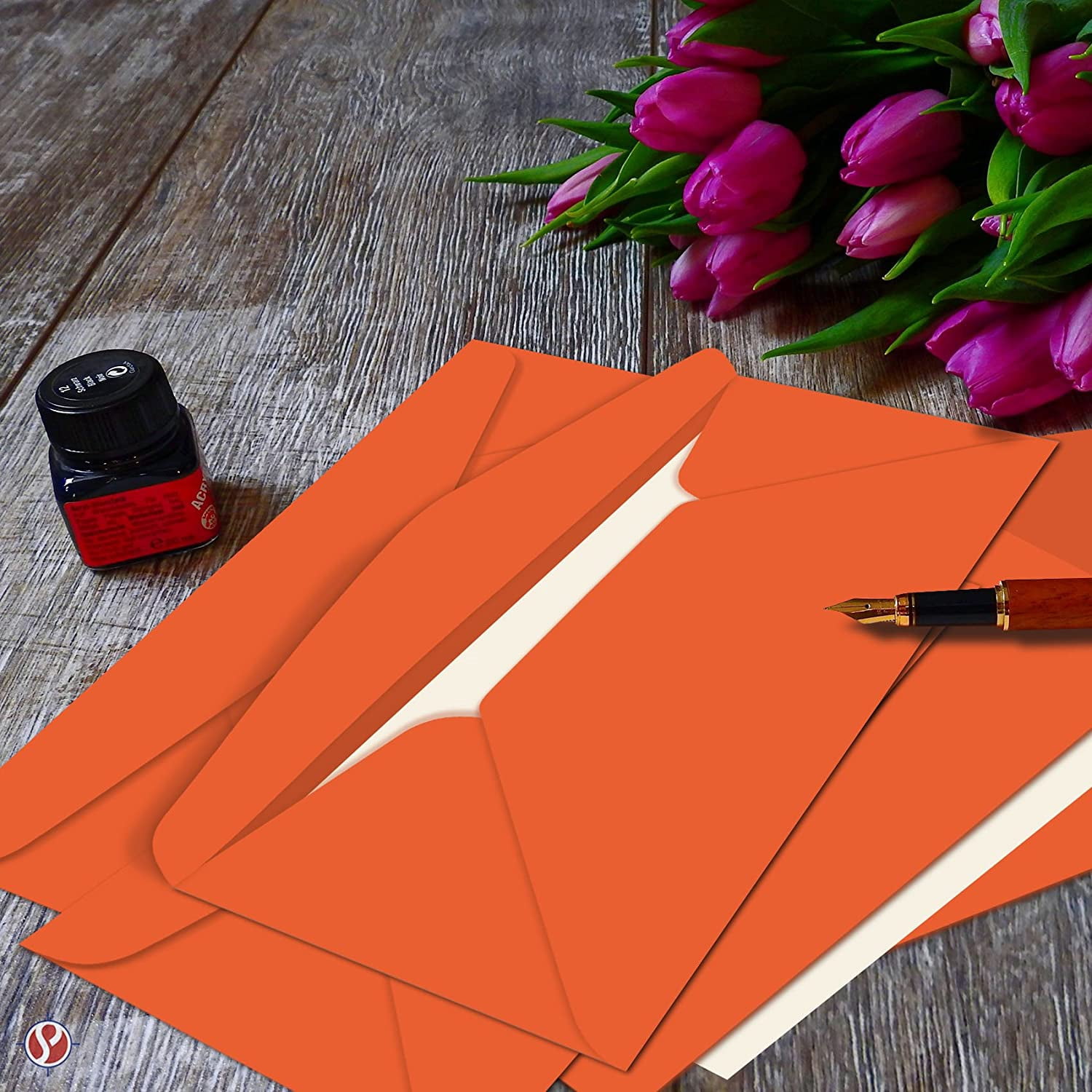 Dark Orange #10 Business Color Mailing Envelopes | 4 1/8 X 9 ½ inches | 24lb Bond Bright Color Paper (90 GSM) | 50 Envelopes Per Pack