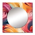 thumbnail image 2 of Designart "Infusion of Electric Swirls in Pink and Blue IV" Abstract Square Mirror Wall Decor Modern - Large Multicolor Square Bathroom Mirror - Square Printed Wall Mirror Art, 2 of 5