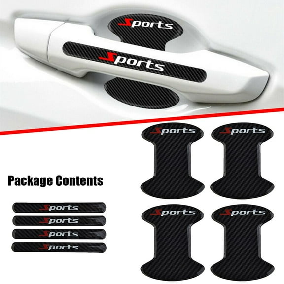 8Pcs Car Door Handle Bowl Sticker Protector Anti Scratch Cover Accessories Trims