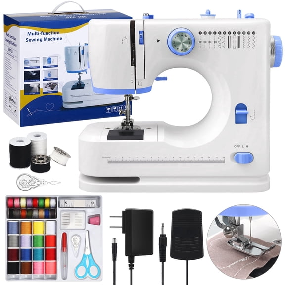 Sewing Machine for Beginners with 12 Built-in Stitches, Portable Sewing Machine with Foot Pedal,High-Low Speeds, Perfect for Beginners, Adults, Home Use