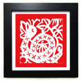 thumbnail image 1 of Cadre Carré Noir en Forme de Serpent en Papier pour Mur Ou Table, 1 of 3