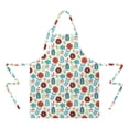 thumbnail image 2 of Pioneer Flower Floral Print Pattern Apron for Women and Men, Cotton Linen Waterproof with Pockets, Adjustable, 33x27 Inch for Kitchen, Gardening, BBQ, Salon, 2 of 6