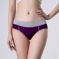 thumbnail image 2 of Riforla Underwear for Women Women High Waist Cotton Knickers Ladies Panties Full Coverage Briefs Underpants Plus Size Multicolor Womens Panties Dark M, 2 of 4