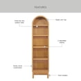 thumbnail image 3 of Better Homes & Gardens Juliet Narrow Arch Bookcase, Light Honey, for Adults, 3 of 10