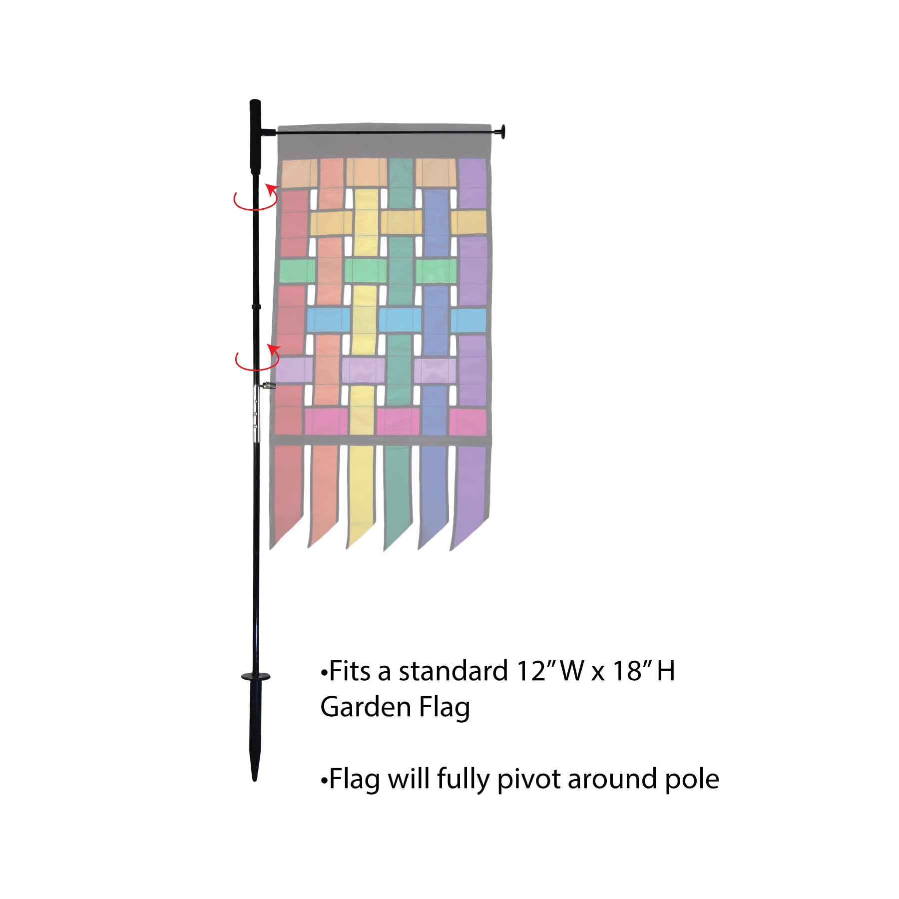 In the Breeze 4580 — Pivoting Garden Flag Pole