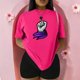 thumbnail image 3 of Playera Blusa De Puño Levantado Con Un Pañuelo Dia De La Mujer Color Fucsia Talla Grande Marca Emil SaEs, 3 of 4
