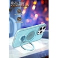 thumbnail image 3 of iPhone 14 Pro Max Case,[Compatible with Magsafe] with Stand Lightweight and Translucent Matte Back Soft Edge Shockproof Protective Case Girls Women Blue, 3 of 8