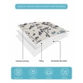 thumbnail image 4 of Quilt King Size Bedding Set, Grey Blue Botanical Reversible Summer Quilt 3 Pieces, Rustic Country Spring Floral Summer Leaf Lightweight Bedspreads Coverlets with 2 Pillow Shams for All Seasons, 4 of 5