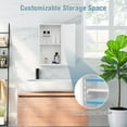thumbnail image 3 of Giantex Bathroom Medicine Cabinet with Mirror, Wall Mounted Storage Cabinet with Reversible Single Mirrored Door and Adjustable Shelf for Living Room or Entryway (White), 3 of 8