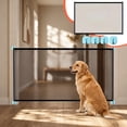 thumbnail image 5 of No Drill Pet Gate Mesh Dog Fence with Adhesive Hooks Portable Safety Barrier for Stairs Doorways Hallway and Home Isolation for Dogs and Cats Black, 5 of 7