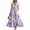 Purple, variant on Sundresses for Women Printed V-Neck Long Leeve Maxi Dress Flowy Elegant Party Wedding Guest Dresses